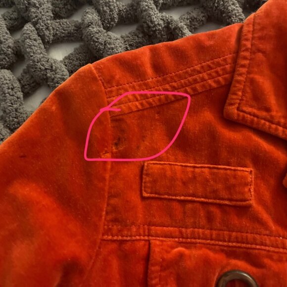 Women's DIESEL Orange Velvet jacket - Picture 3 of 7